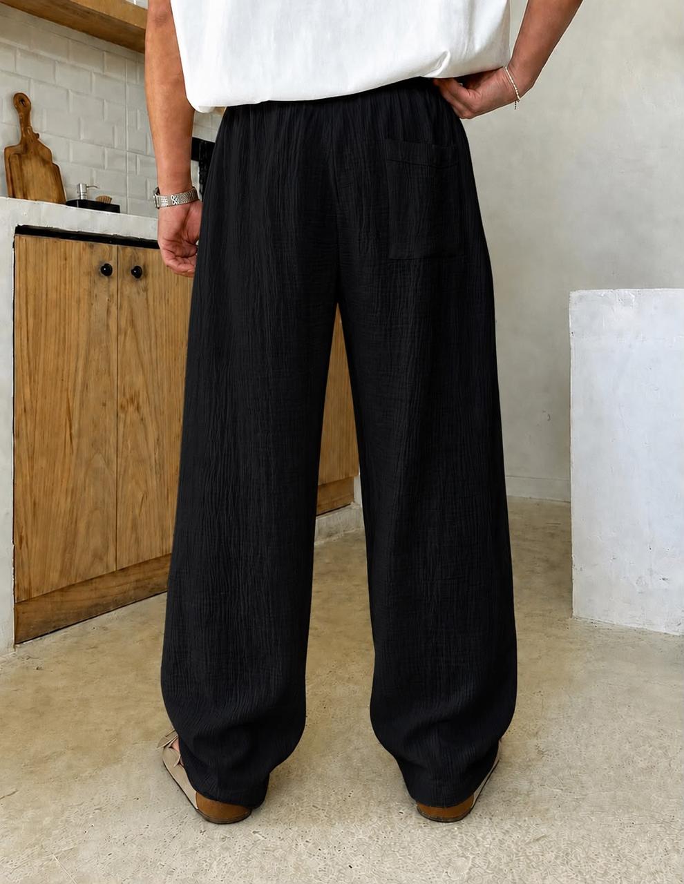 Black Premium Crinkle Pant