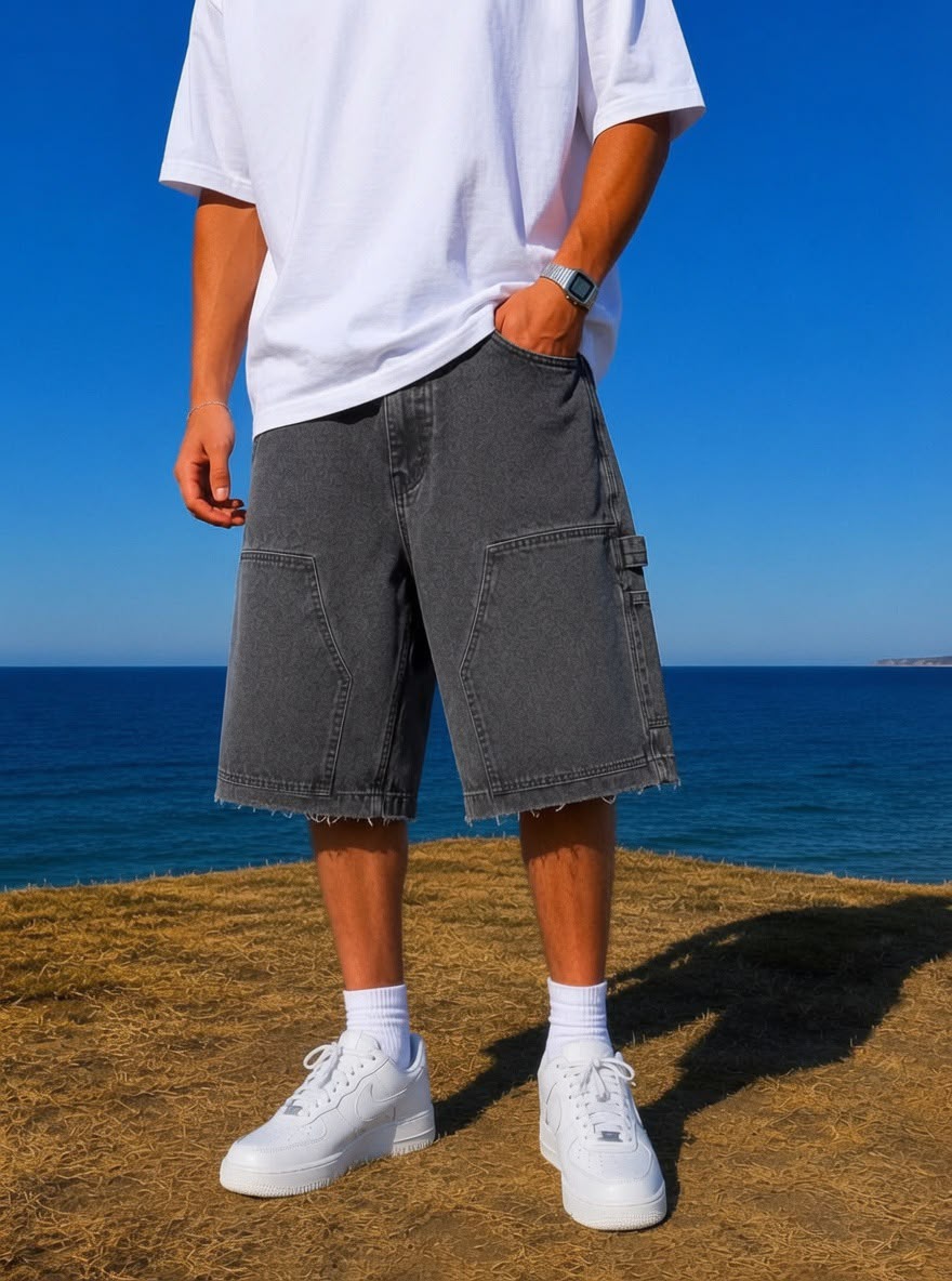 Dirty Grey Carpenter denim short