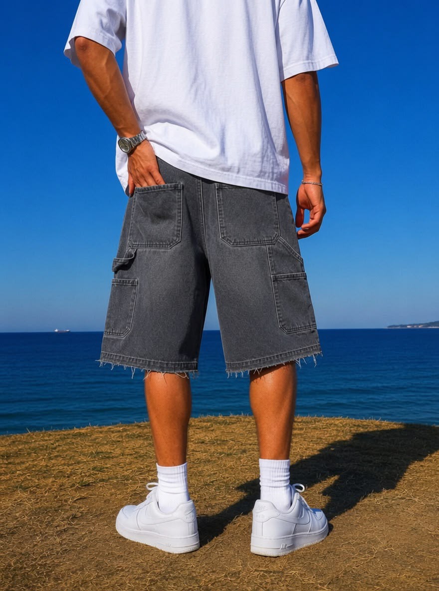 Dirty Grey Carpenter denim short