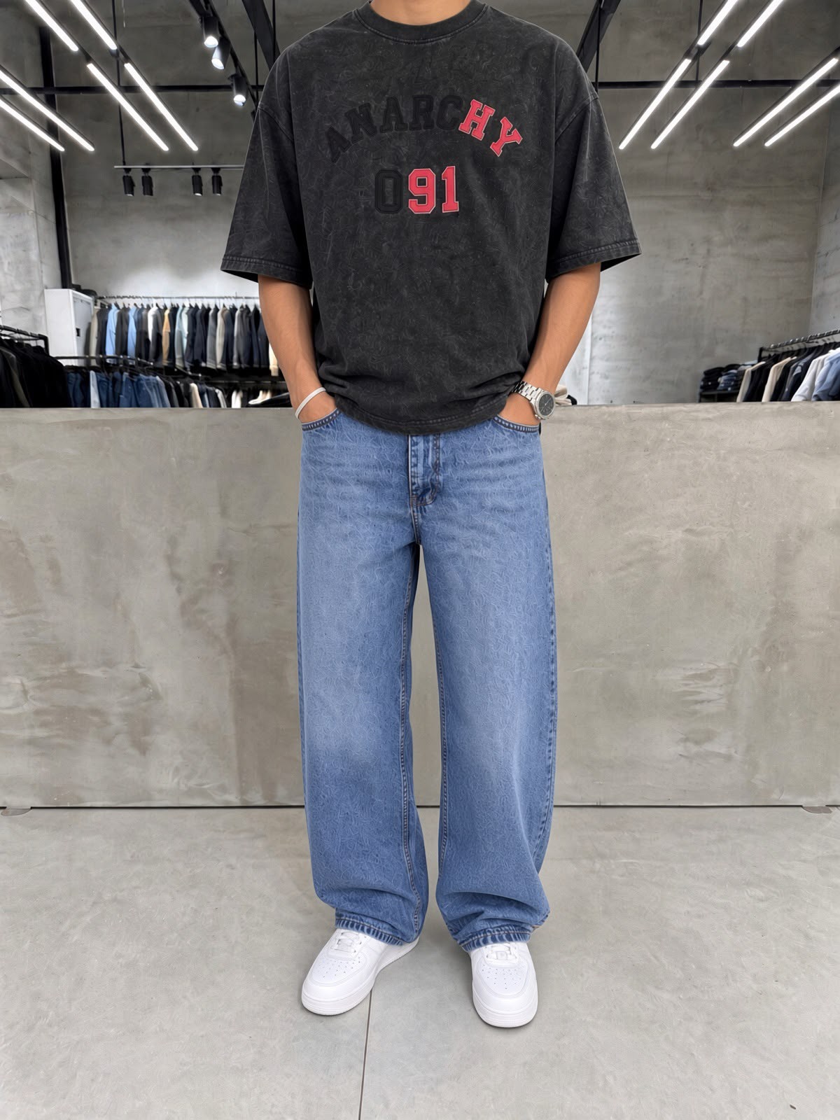 Light Blue Super Baggy Denim
