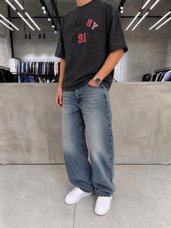 Dark Blue Super Baggy Denim