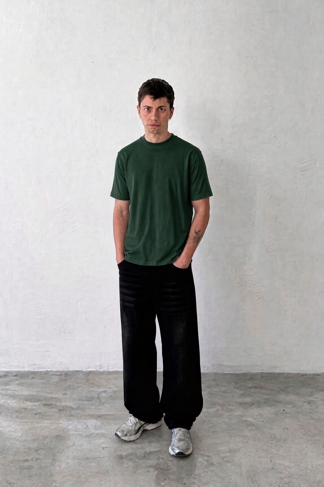 Dark Green Regular Fit T-Shirt
