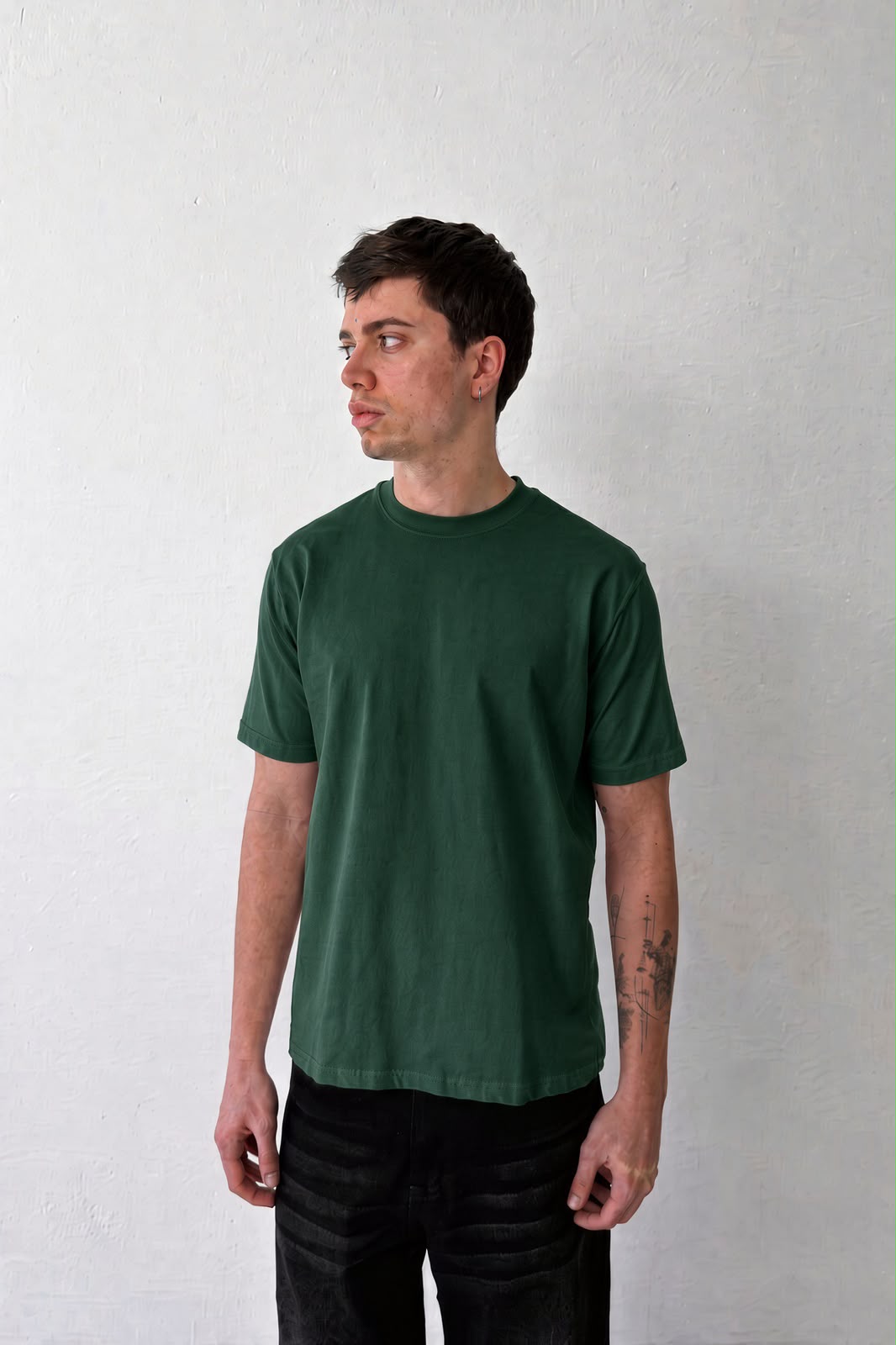 Dark Green Regular Fit T-Shirt