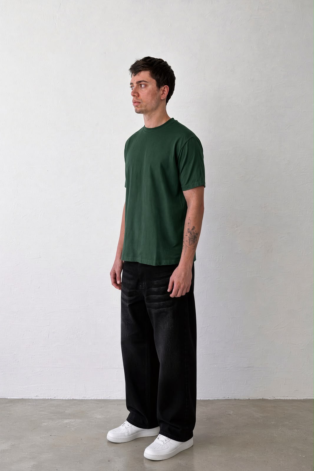 Dark Green Regular Fit T-Shirt