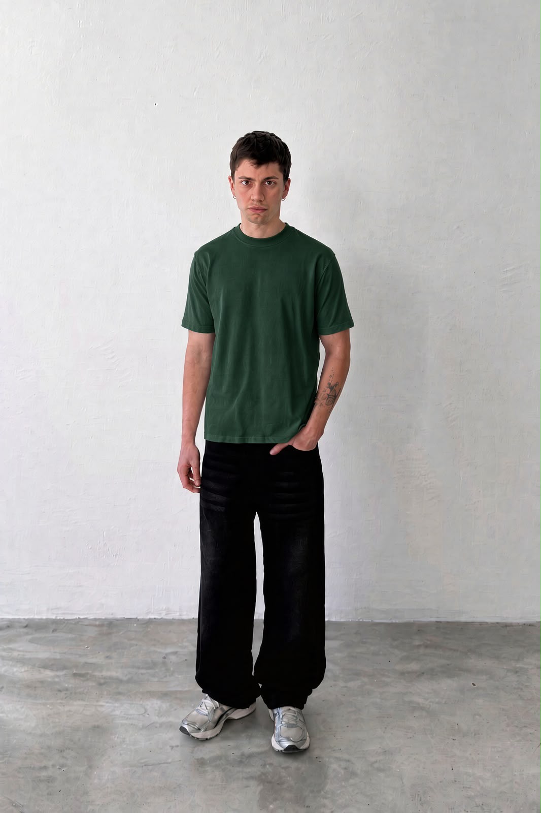 Dark Green Regular Fit T-Shirt