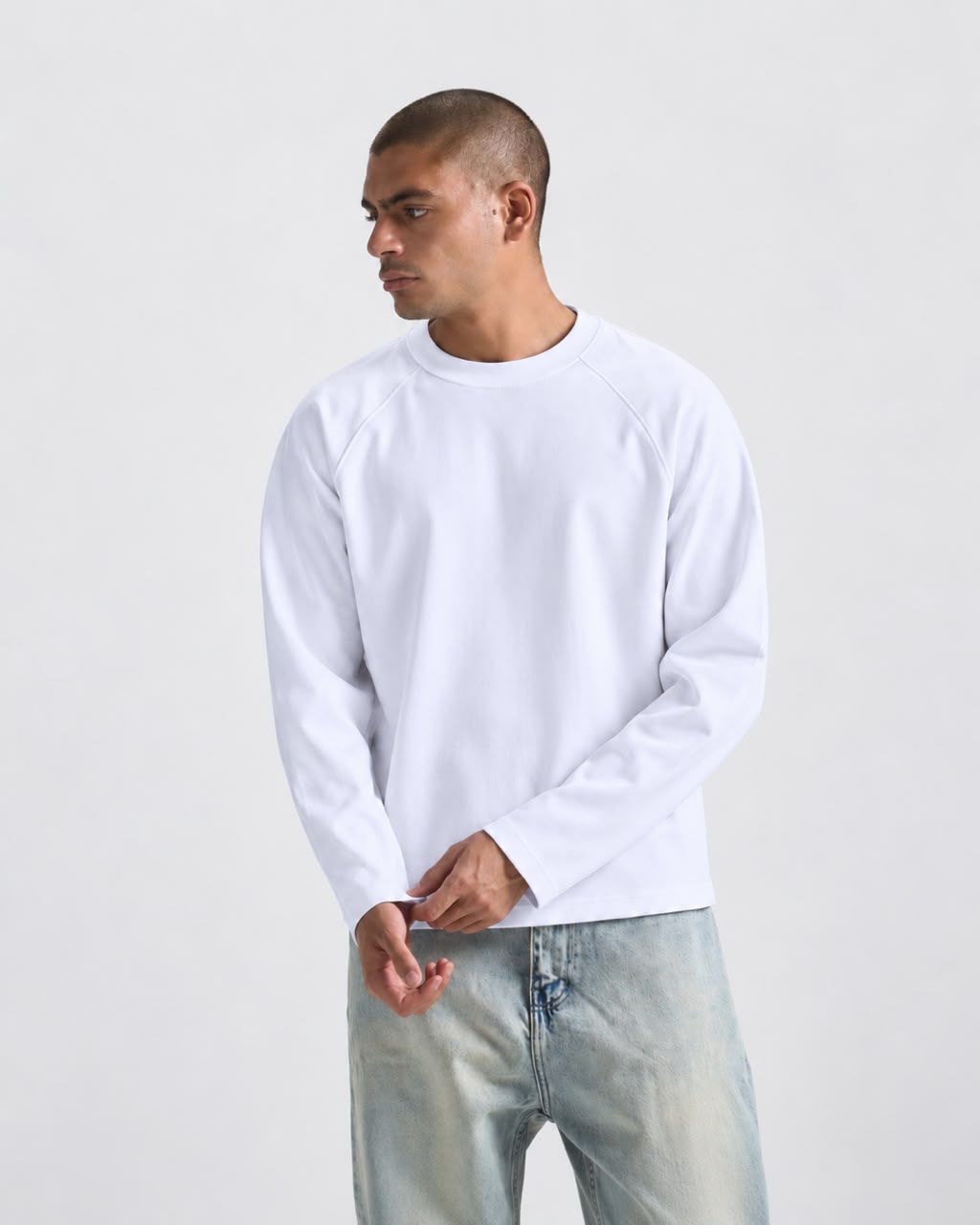 White Long Sleeves Tee '' Unisex ''