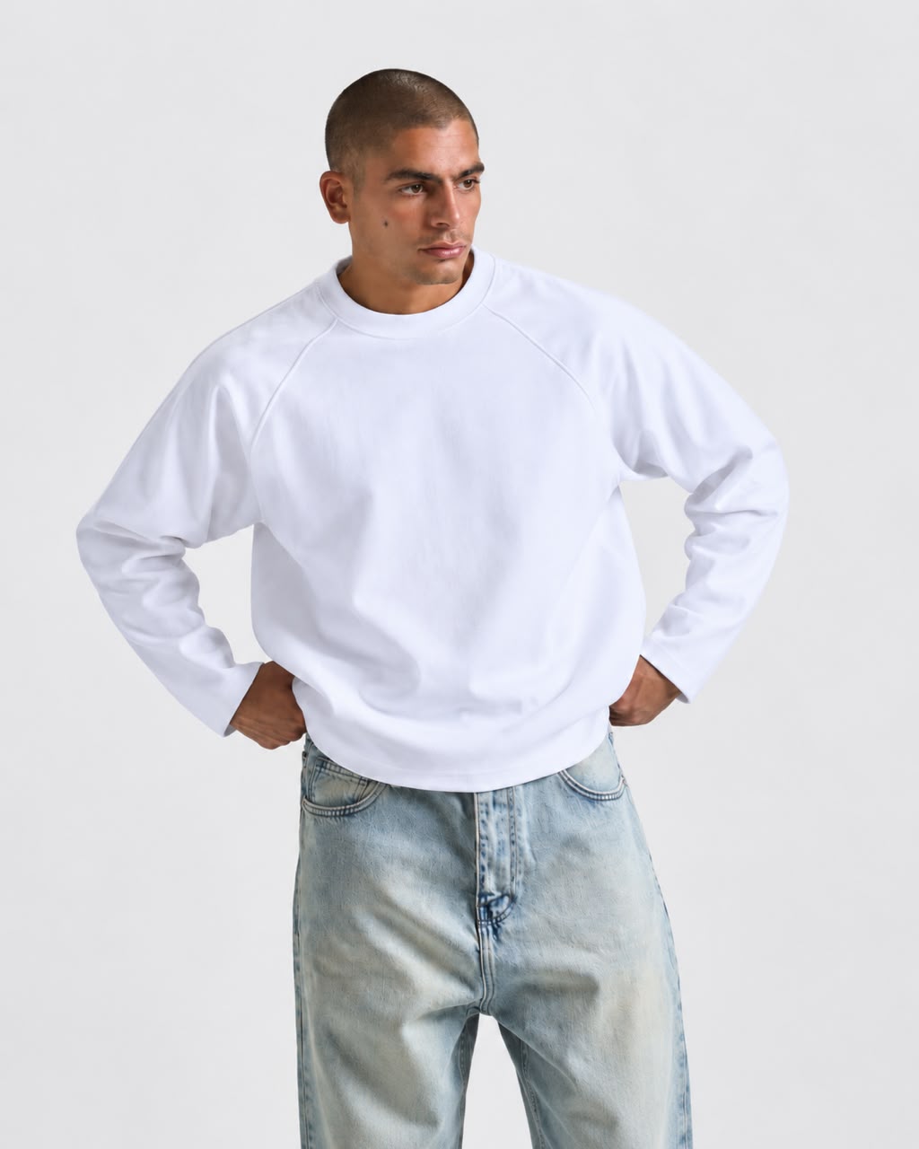 White Long Sleeves Tee '' Unisex ''