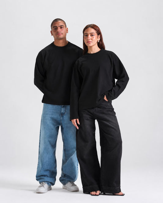 Black Long Sleeves Tee '' Unisex ''