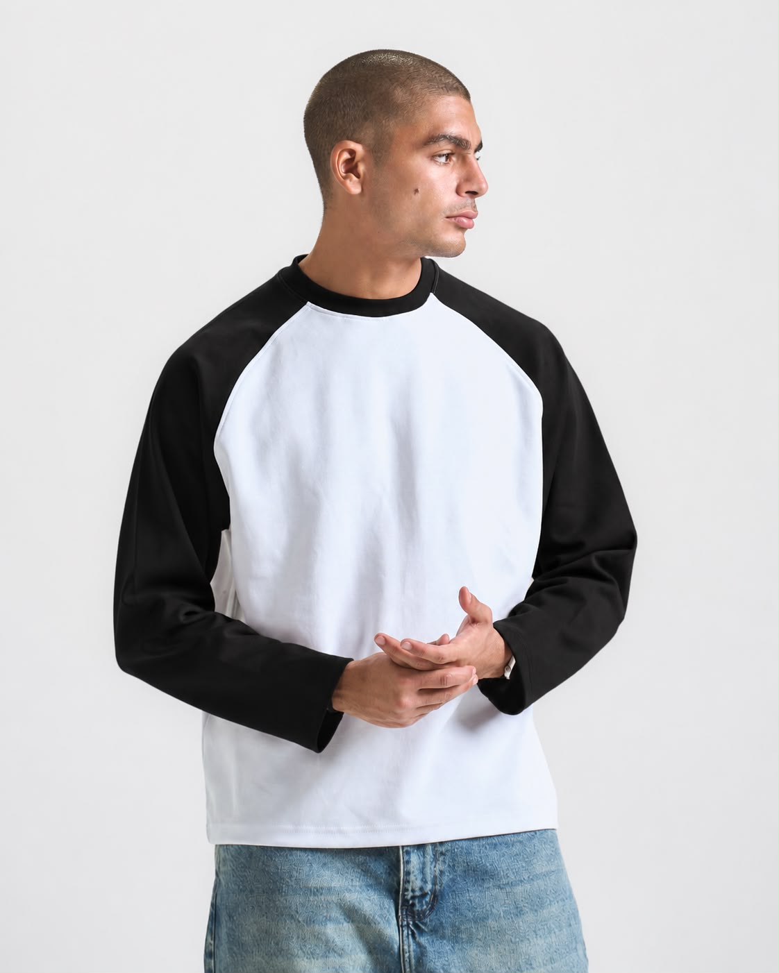 Black X White Raglan tee