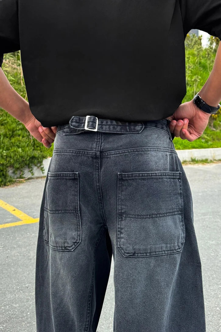 Washed Black Balloon Denim 01