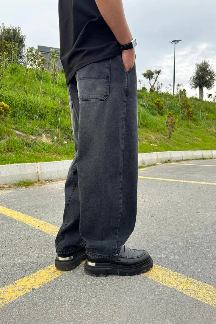 Washed Black Balloon Denim 01
