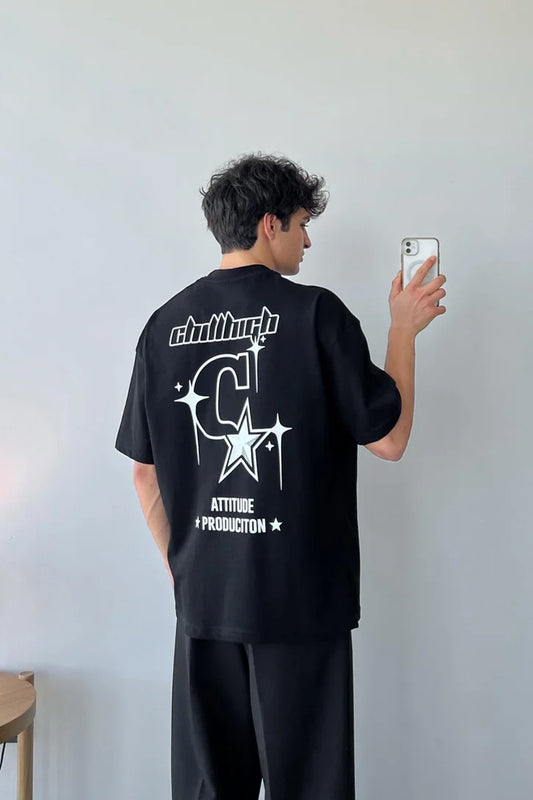 Black ''Star C  '' T-shirt