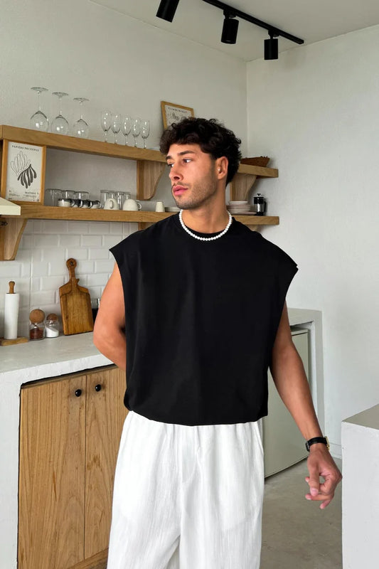 Black Oversize  Cut-Off Tank