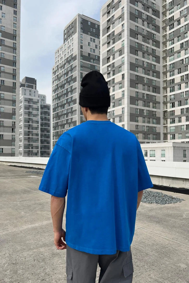 Blue Oversized T-shirt '' Basic ''