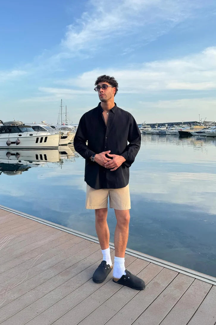 Premium Black Linen Shirt