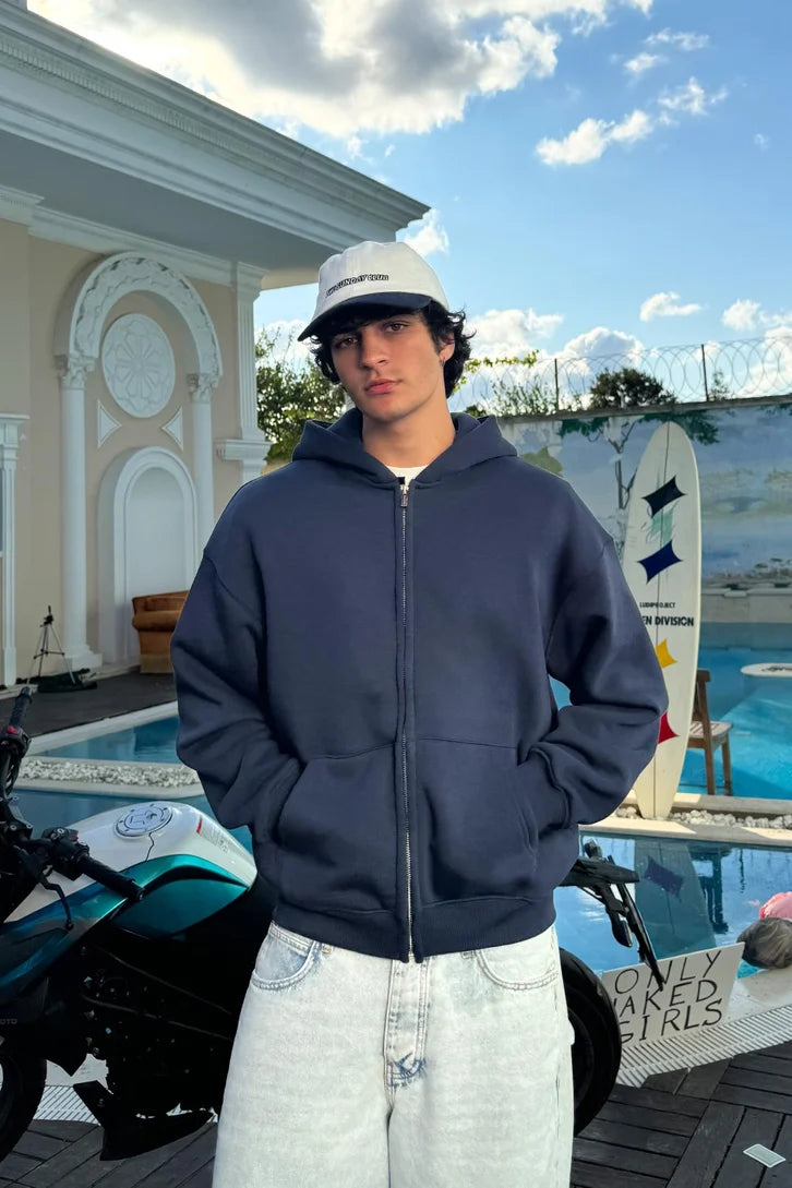 Premium Heavy Zip Hoodie - In Iron Gray