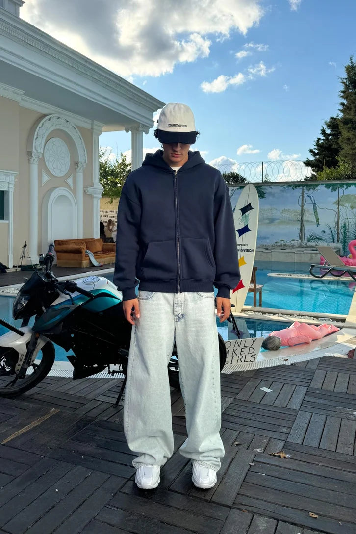 Premium Heavy Zip Hoodie - In Iron Gray