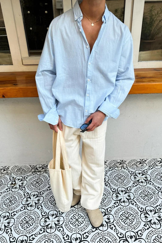 Premium Sky blue Linen Shirt