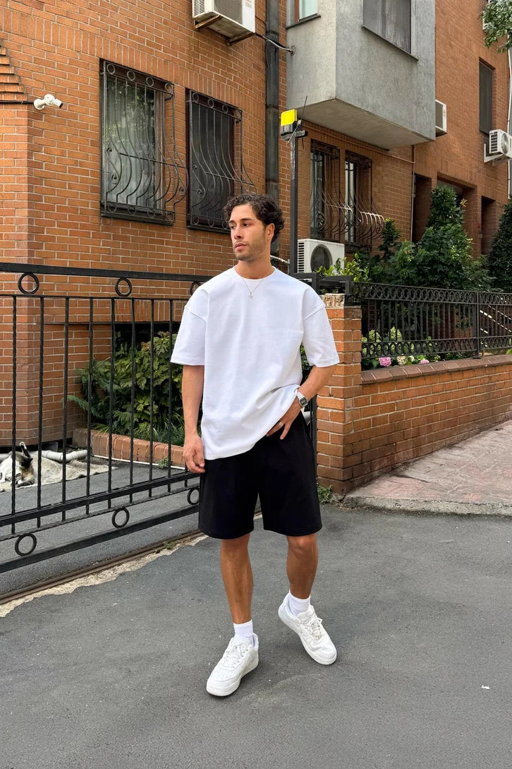Mid - Weight  White Oversized T-shirt '' Unisex ''