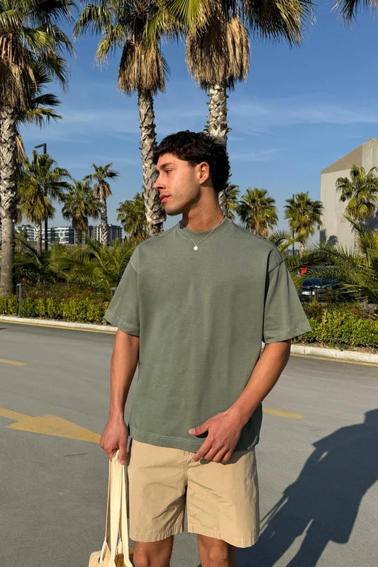 Army Green Oversized T-shirt '' Basic ''