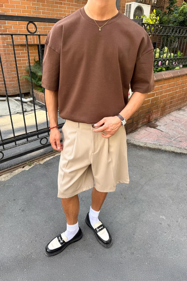 Mid - Weight  Brown Oversized T-shirt '' Unisex ''