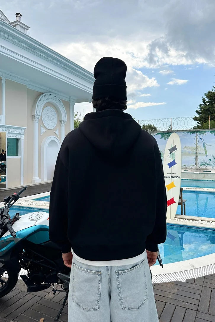 Premium Heavy Zip Hoodie - In Black