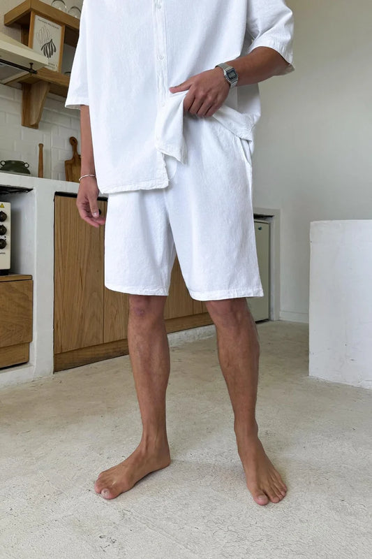 Premium White Linen Short