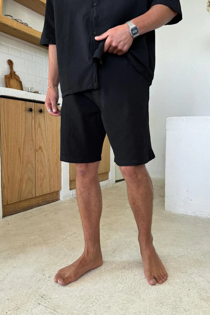 Premium Black Linen Short