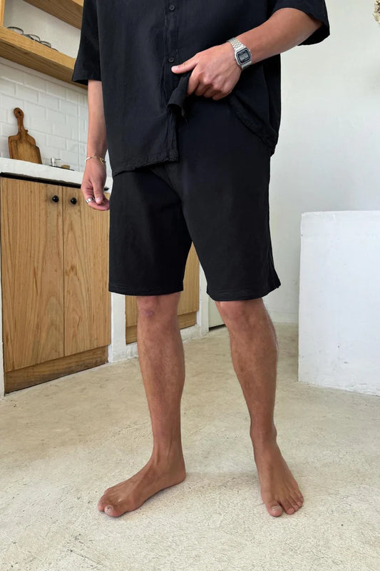 Premium Black Linen Short