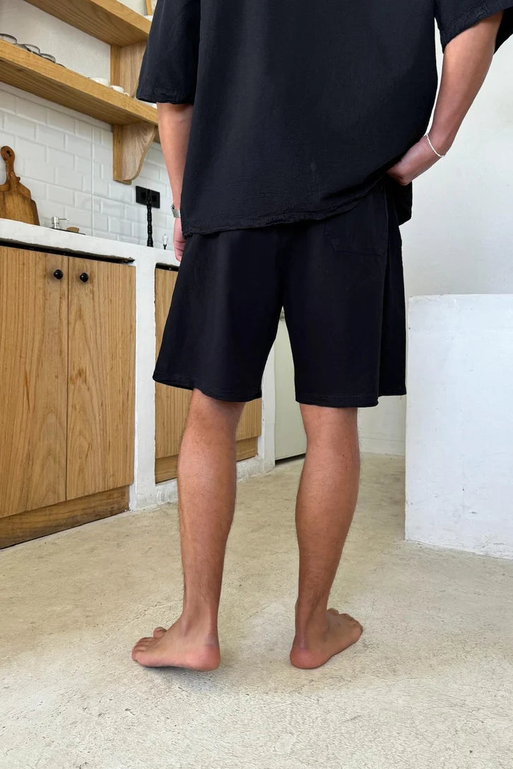 Premium Black Linen Short
