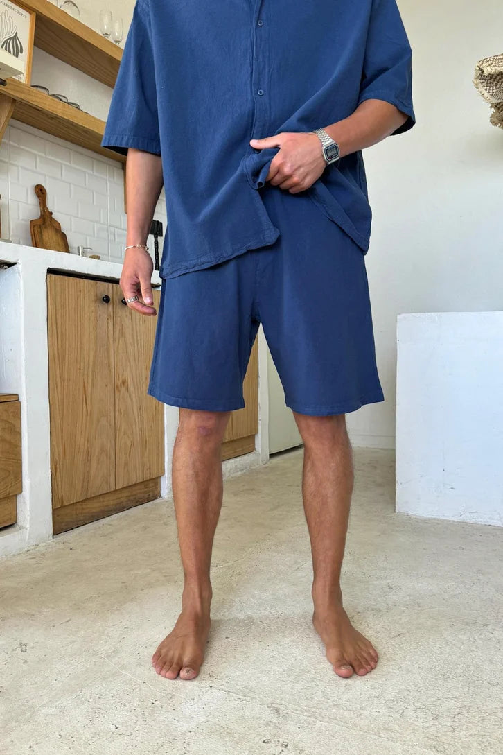 Premium Indigo Linen Short