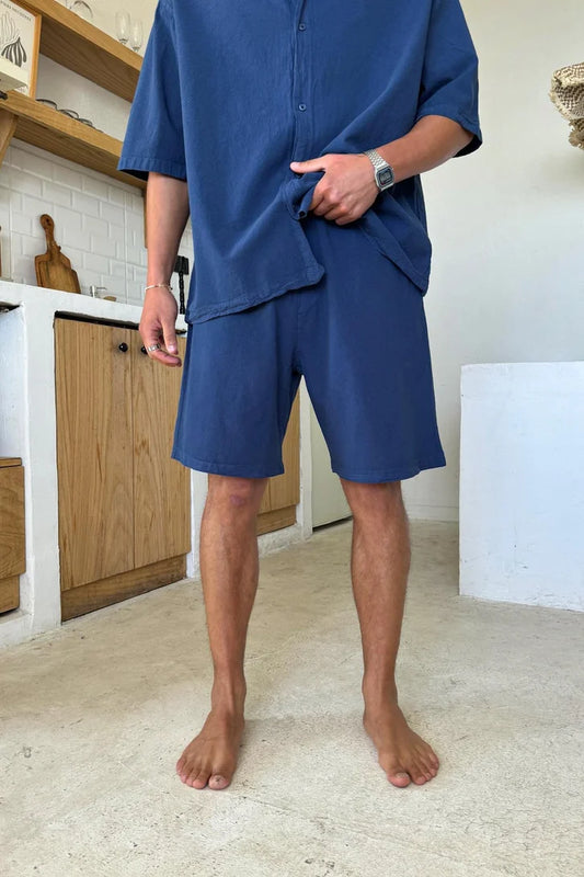 Premium Indigo Linen Short