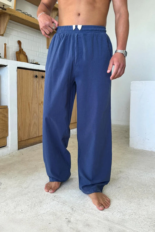 Premium Indigo Linen Pants