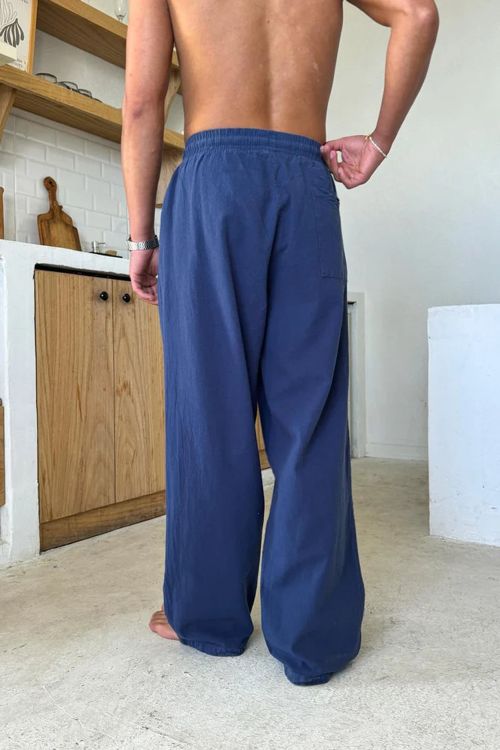 Premium Indigo Linen Pants