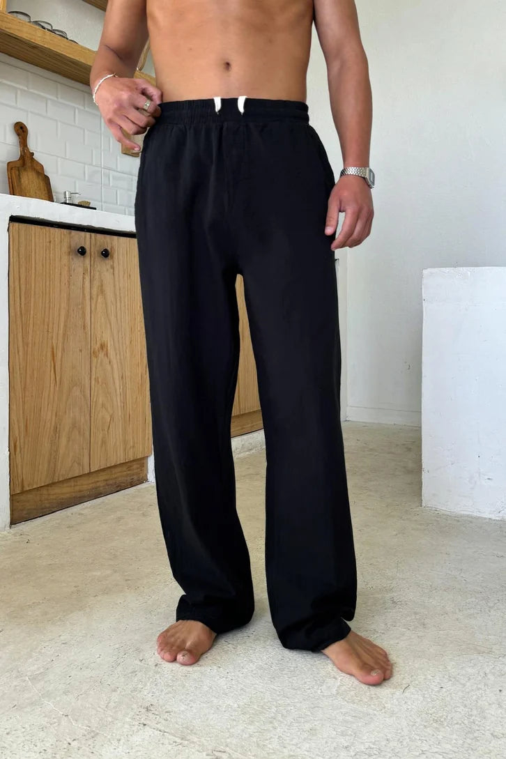 Premium Black Linen Pants