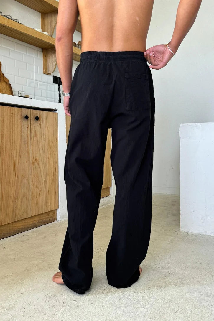 Premium Black Linen Pants