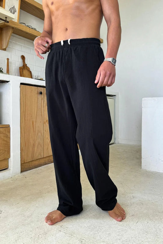 Premium Black Linen Pants