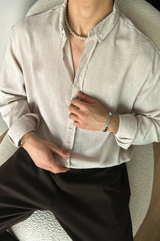Biege Linen Shirt