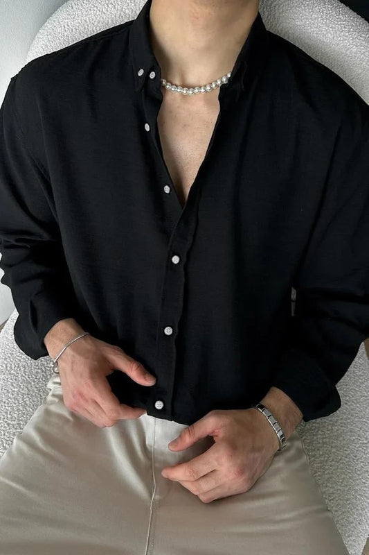 Black Linen Shirt