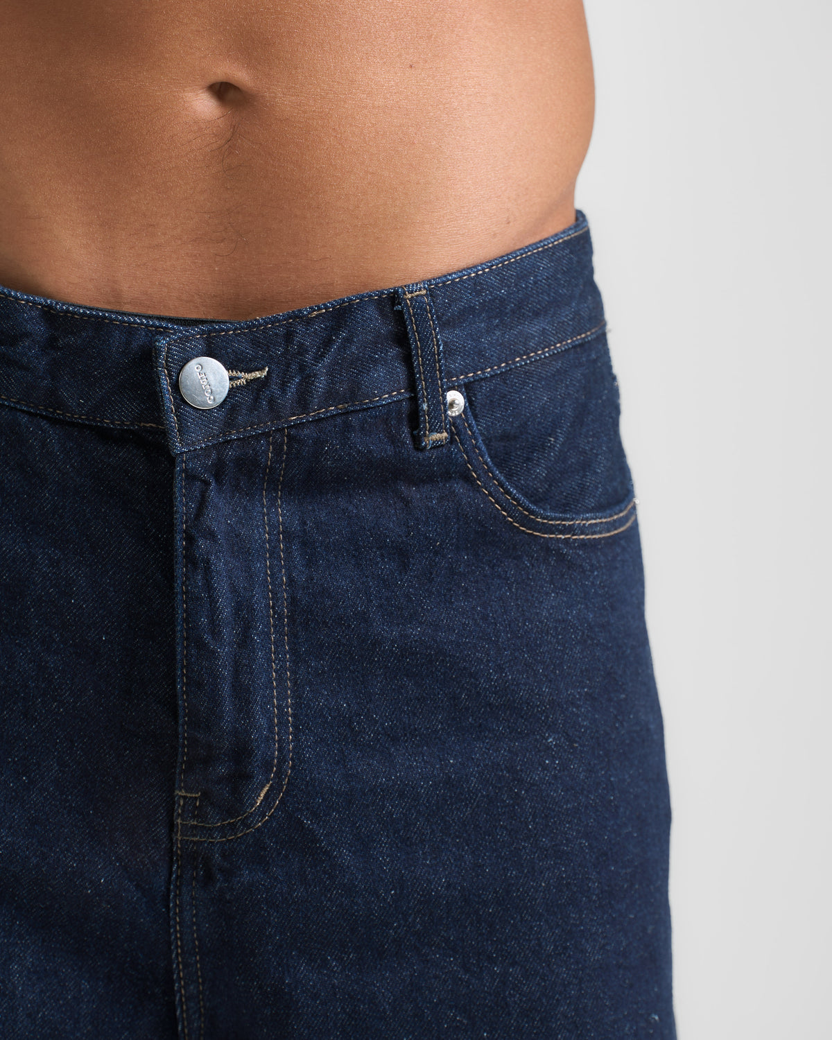 Navy Blue Washed Baggy Fit Denim 08
