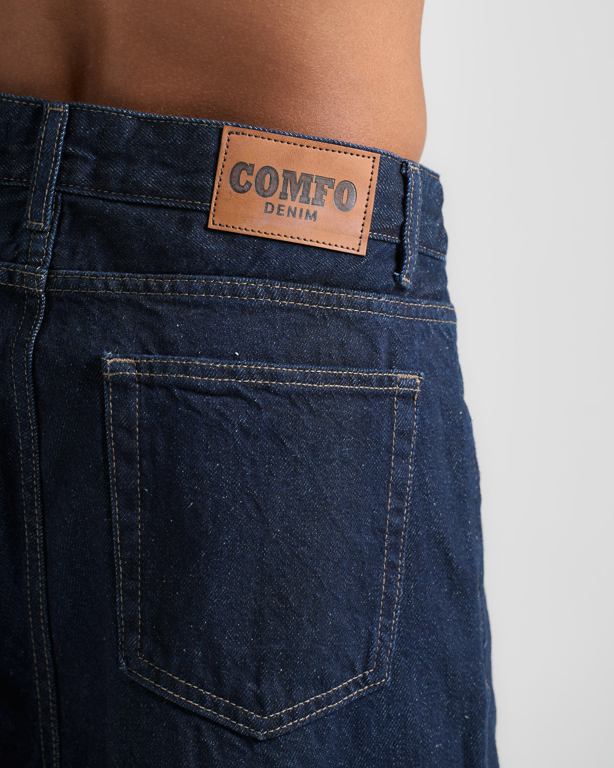 Navy Blue Washed Baggy Fit Denim 08
