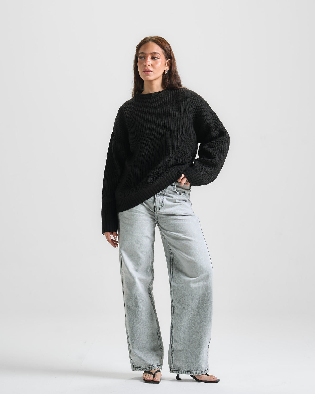 Light Gray High Rise Fit Jeans