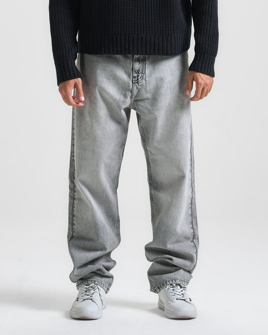 Mid Grey Washed Baggy Fit Denim 07