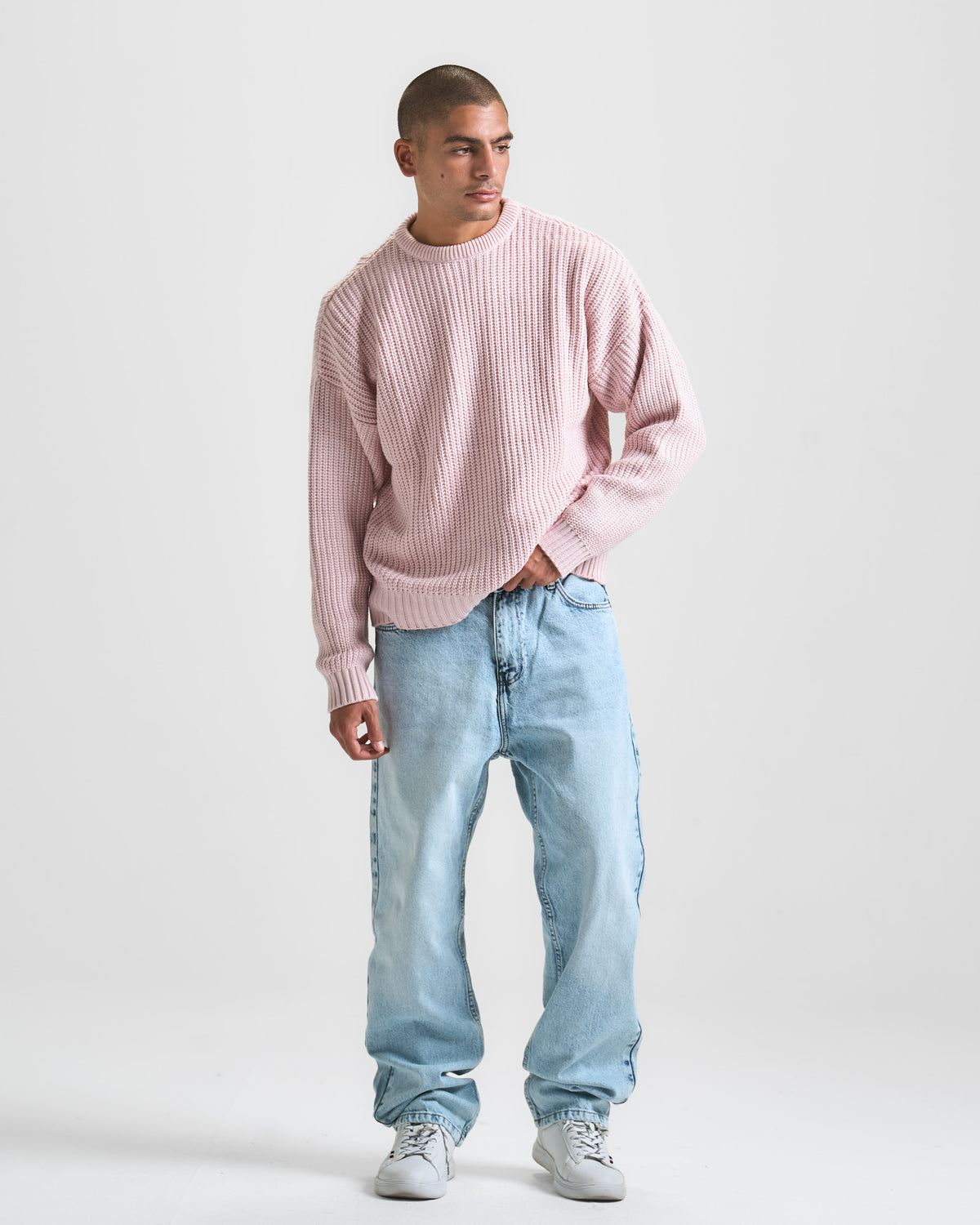 Light Blue Washed Baggy Fit Denim 10