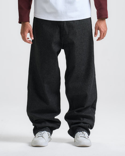 Raw Black Super Baggy Denim