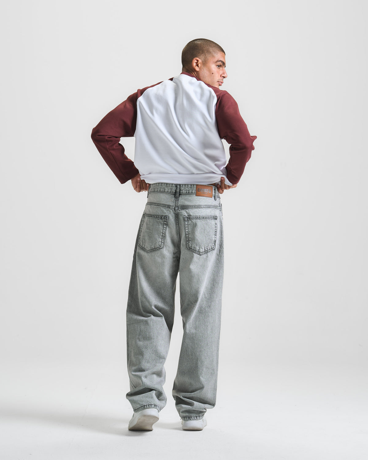 Mid Grey Super Baggy Denim