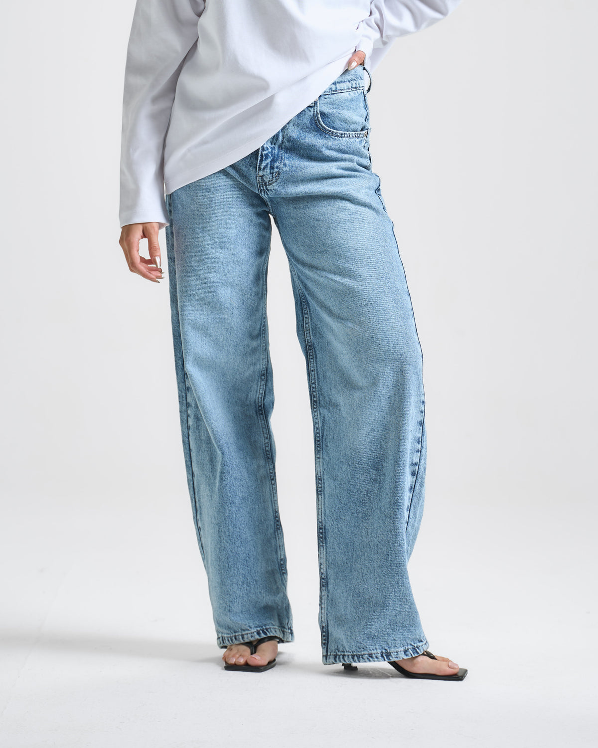 Light Blue High Rise Fit Jeans