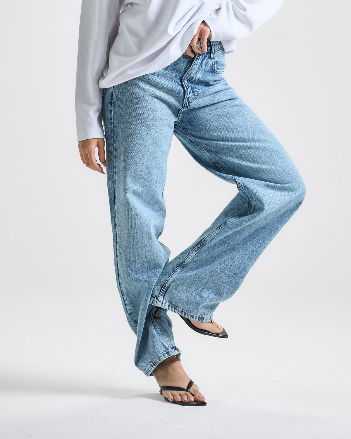 Light Blue High Rise Fit Jeans