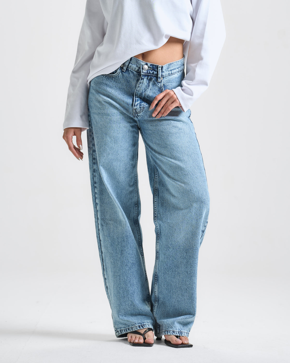 Light Blue High Rise Fit Jeans
