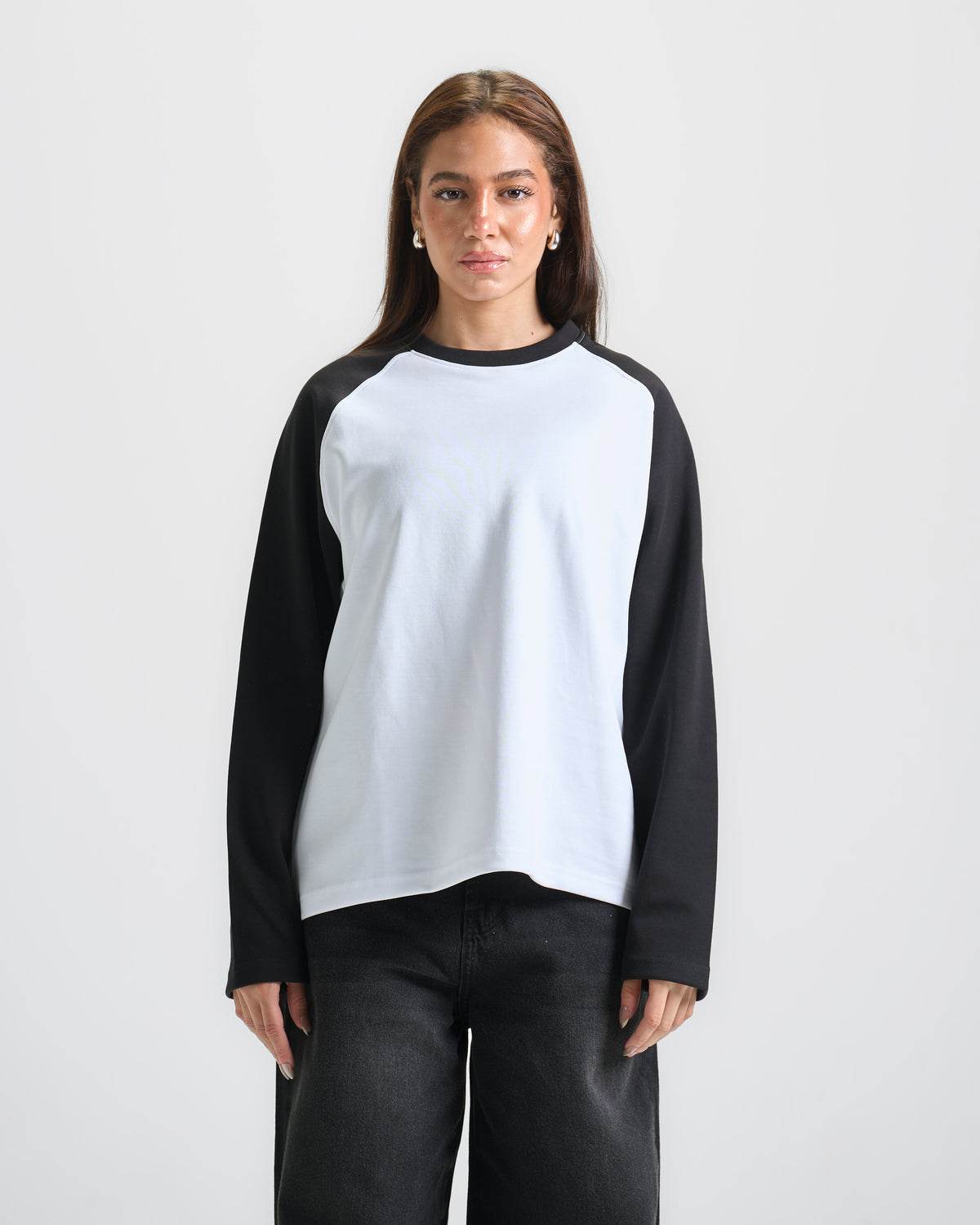 Black X White Raglan tee
